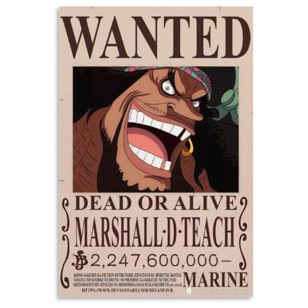 Poster Wanted Marshall D. Teach