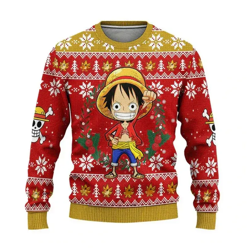 Felpa Luffy Natale Felpa Luffy Natale