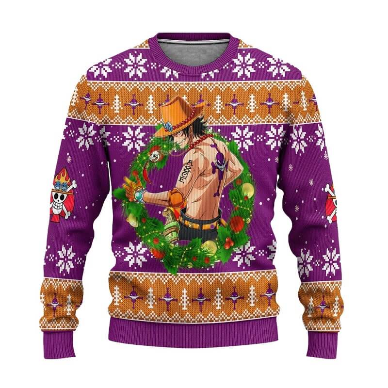 Felpa One Piece Ace Natale Felpa One Piece Ace Natale