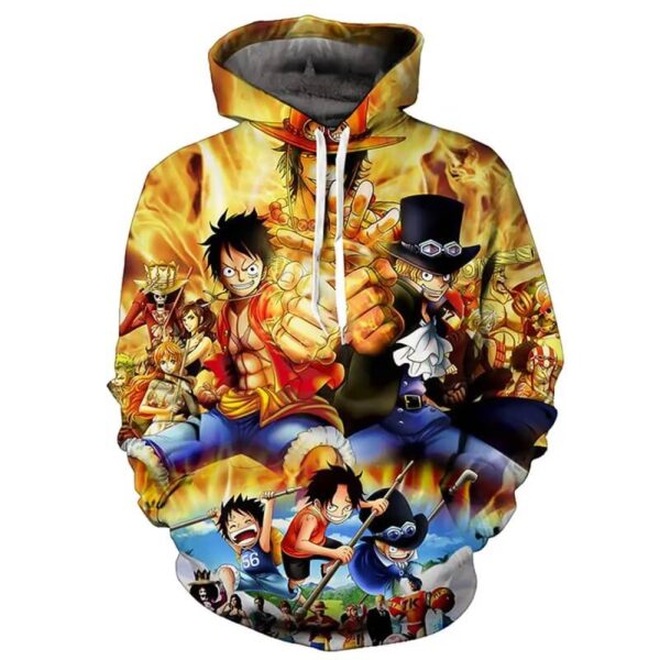 Felpa One Piece Luffy Ace Sabo