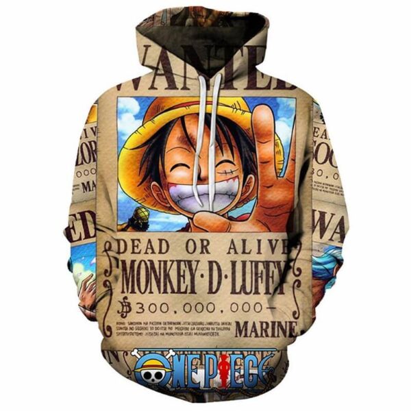 Felpa Wanted Luffy