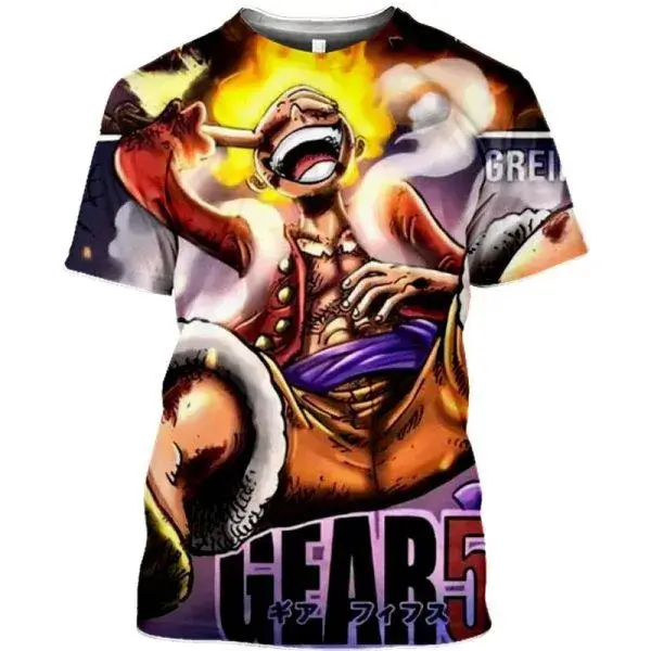 Maglietta di Luffy Gear 5 One Piece