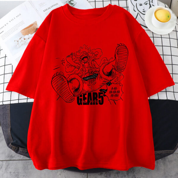 Maglietta Rossa Luffy Gear 5