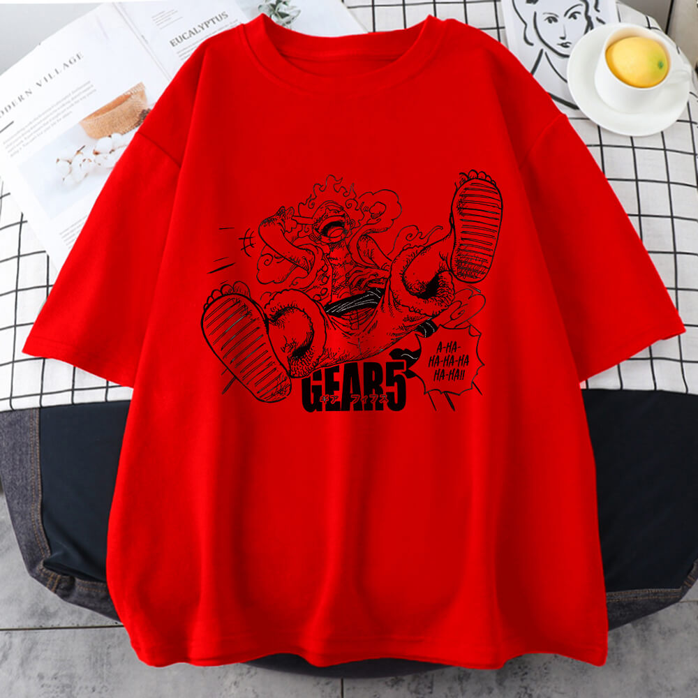 Maglietta Rossa Luffy Gear 5 Maglietta Rossa Luffy Gear 5