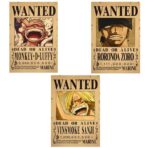 Poster Wanted Luffy Zoro Sanji